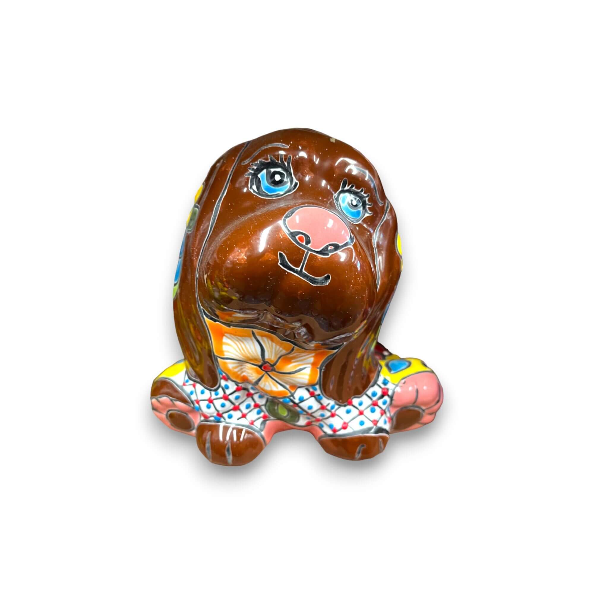 Colorful Talavera Dog Planter | Handcrafted Mexican Pot Talavera Planter La Vie Bien Colorful Talavera Dog Planter | Handcrafted Mexican Pot