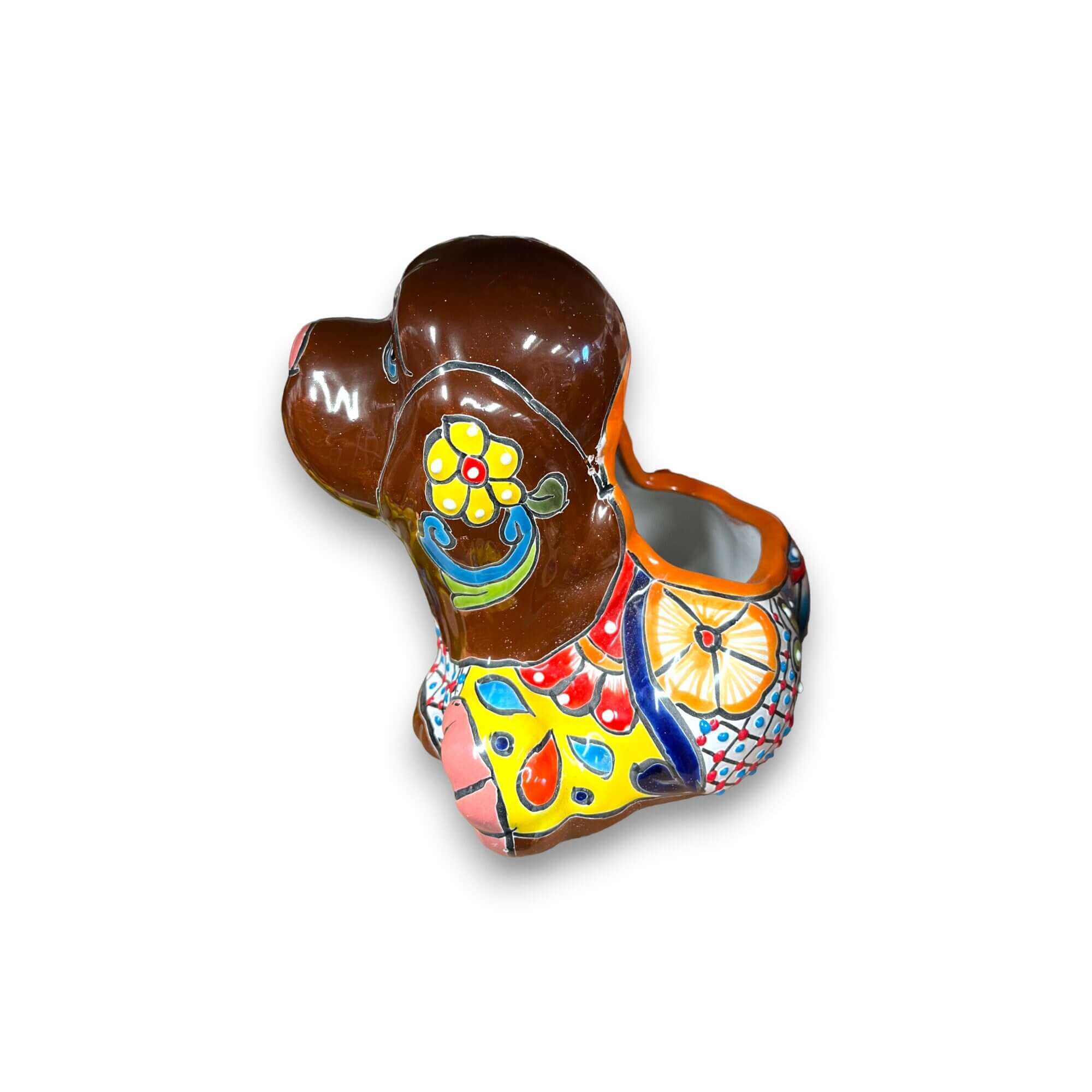 Colorful Talavera Dog Planter | Handcrafted Mexican Pot Talavera Planter La Vie Bien Colorful Talavera Dog Planter | Handcrafted Mexican Pot