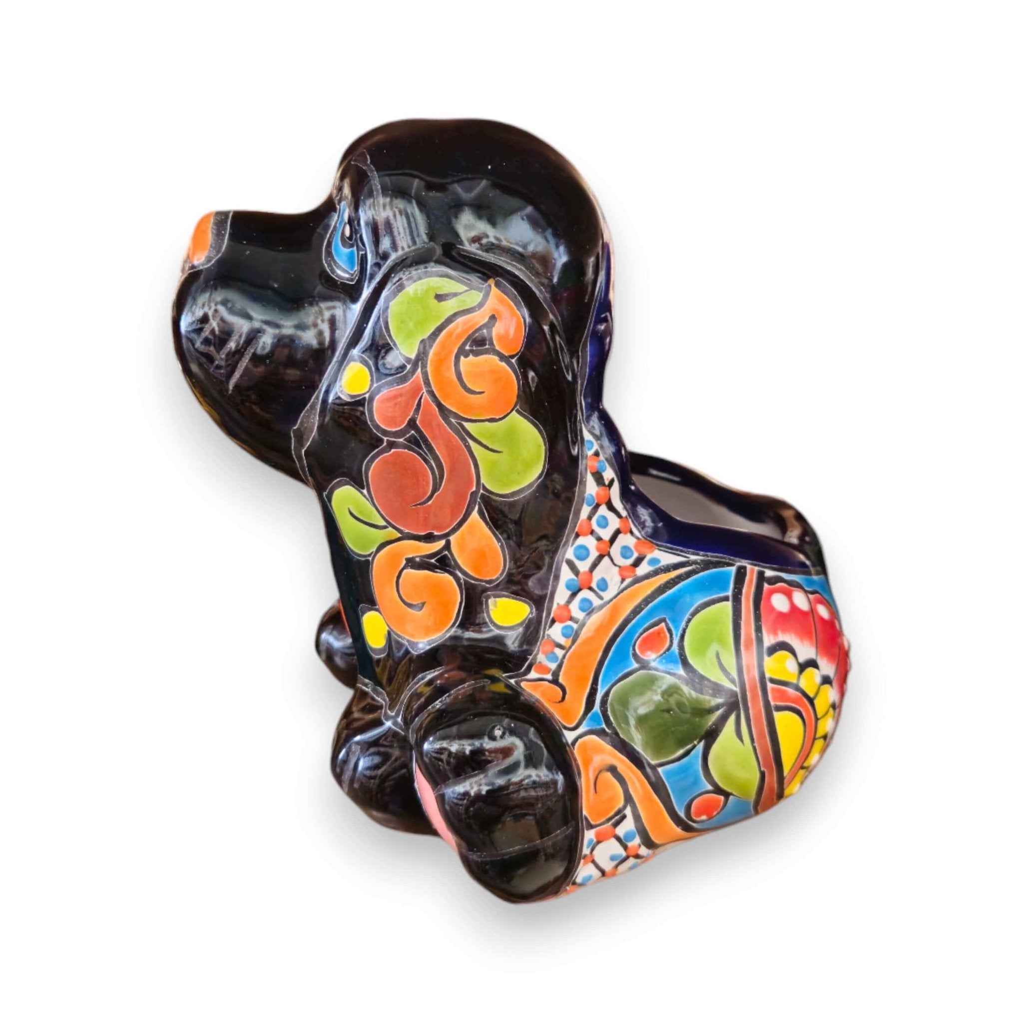 Colorful Talavera Dog Planter | Handcrafted Mexican Pot Talavera Planter La Vie Bien Colorful Talavera Dog Planter | Handcrafted Mexican Pot