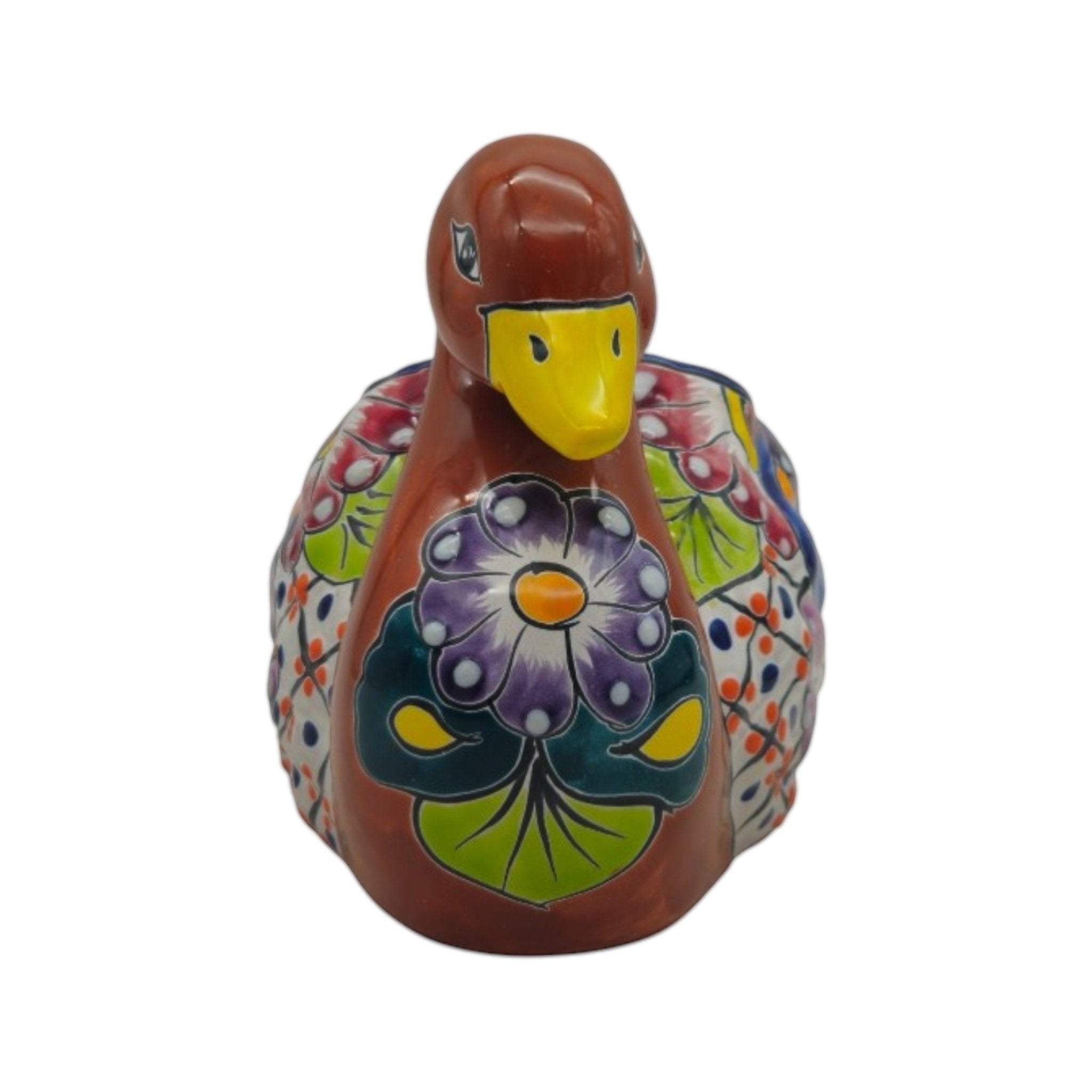 Colorful Talavera Duck Planter | Hand-Painted Mexican Succulent Pottery Art Talavera Planter La Vie Bien Colorful Talavera Duck Planter | Hand-Painted Mexican Succulent Pottery Art
