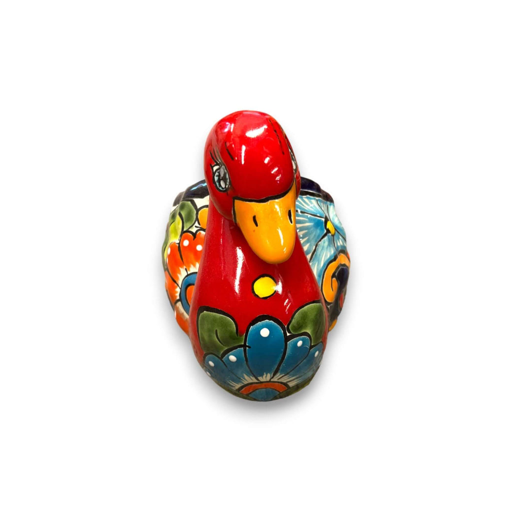 Colorful Talavera Duck Planter | Hand - Painted Mexican Succulent Pottery Art Talavera Planter La Vie Bien Colorful Talavera Duck Planter | Hand - Painted Mexican Succulent Pottery Art
