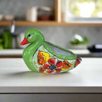 Colorful Talavera Duck Planter | Hand - Painted Mexican Succulent Pottery Art Talavera Planter La Vie Bien Colorful Talavera Duck Planter | Hand - Painted Mexican Succulent Pottery Art