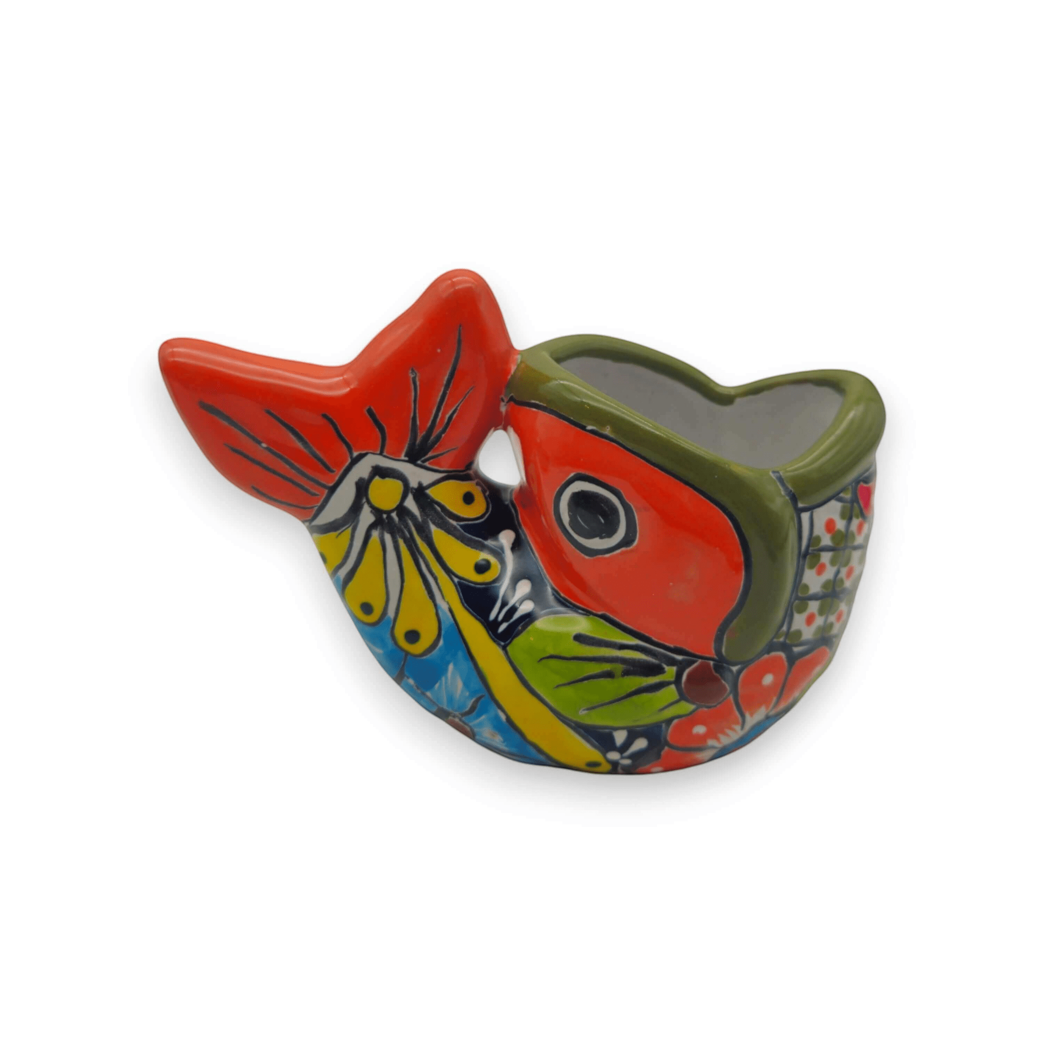 Colorful Talavera Fish Planter | Mexican Hand-Painted Pottery Talavera Planter La Vie Bien Colorful Talavera Fish Planter | Mexican Hand-Painted Pottery