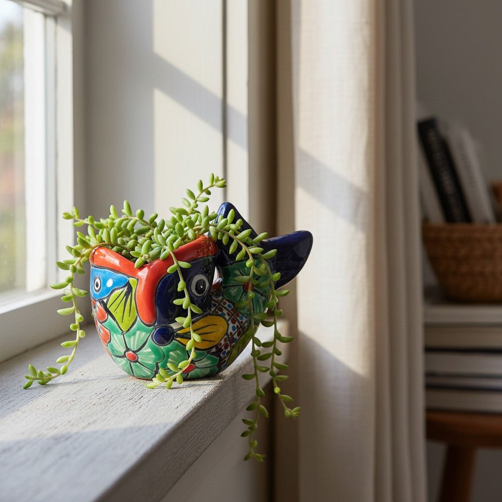 Colorful Talavera Fish Planter | Mexican Hand-Painted Pottery Talavera Planter La Vie Bien Colorful Talavera Fish Planter | Mexican Hand-Painted Pottery