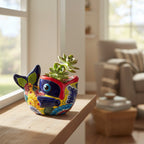 Colorful Talavera Fish Planter | Mexican Hand-Painted Pottery Talavera Planter La Vie Bien Colorful Talavera Fish Planter | Mexican Hand-Painted Pottery