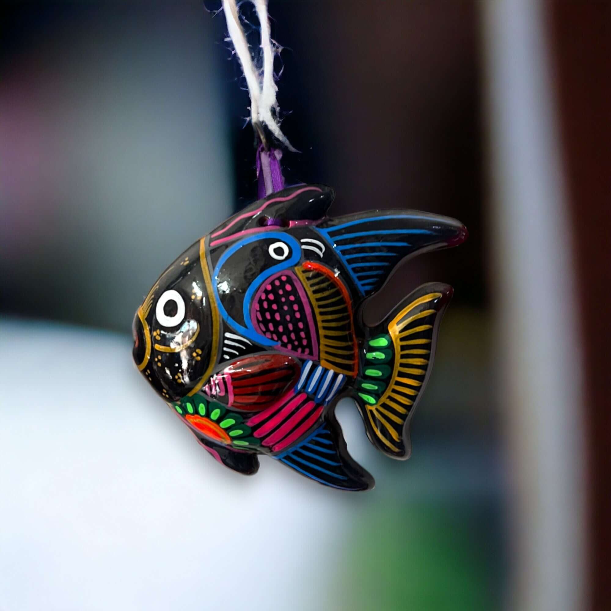 Colorful Talavera Fish Wall Decor | Hand - Painted Guerrero Pottery Guerrero Wall Art La Vie Bien Colorful Talavera Fish Wall Decor | Hand - Painted Guerrero Pottery