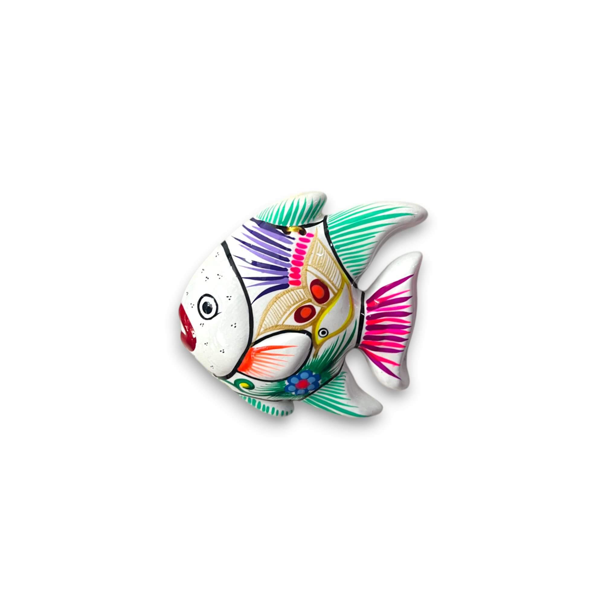 Colorful Talavera Fish Wall Decor | Hand-Painted Guerrero Pottery Guerrero Wall Art La Vie Bien Colorful Talavera Fish Wall Decor | Hand-Painted Guerrero Pottery