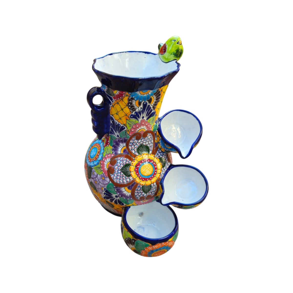Colorful Talavera Fountain | Mexican Ceramic Water Feature Talavera Fountain La Vie Bien Colorful Talavera Fountain | Mexican Ceramic Water Feature