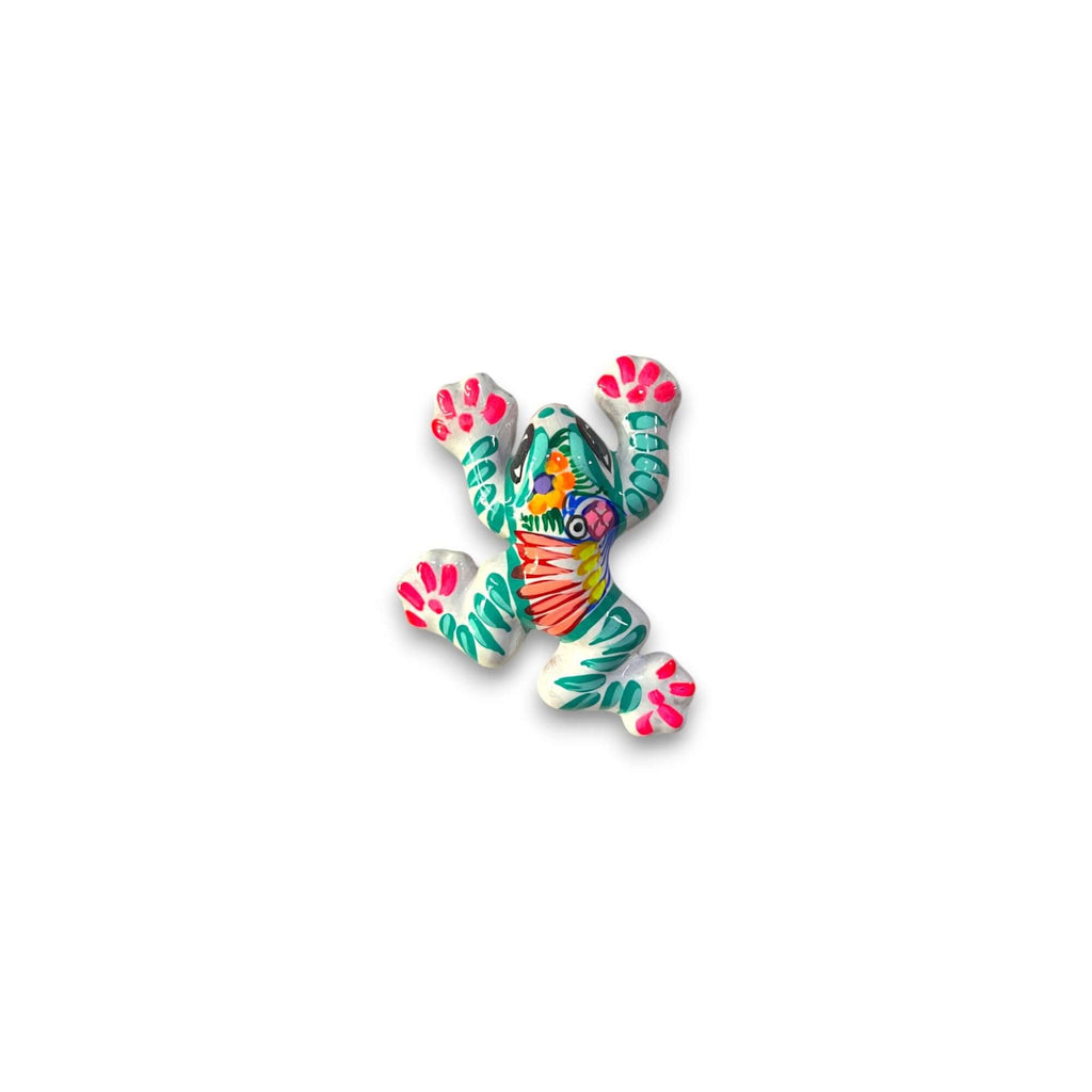 Colorful Talavera Frog Figurine | Hand - Painted Mexican Wall Art Guerrero Wall Art La Vie Bien Colorful Talavera Frog Figurine | Hand - Painted Mexican Wall Art