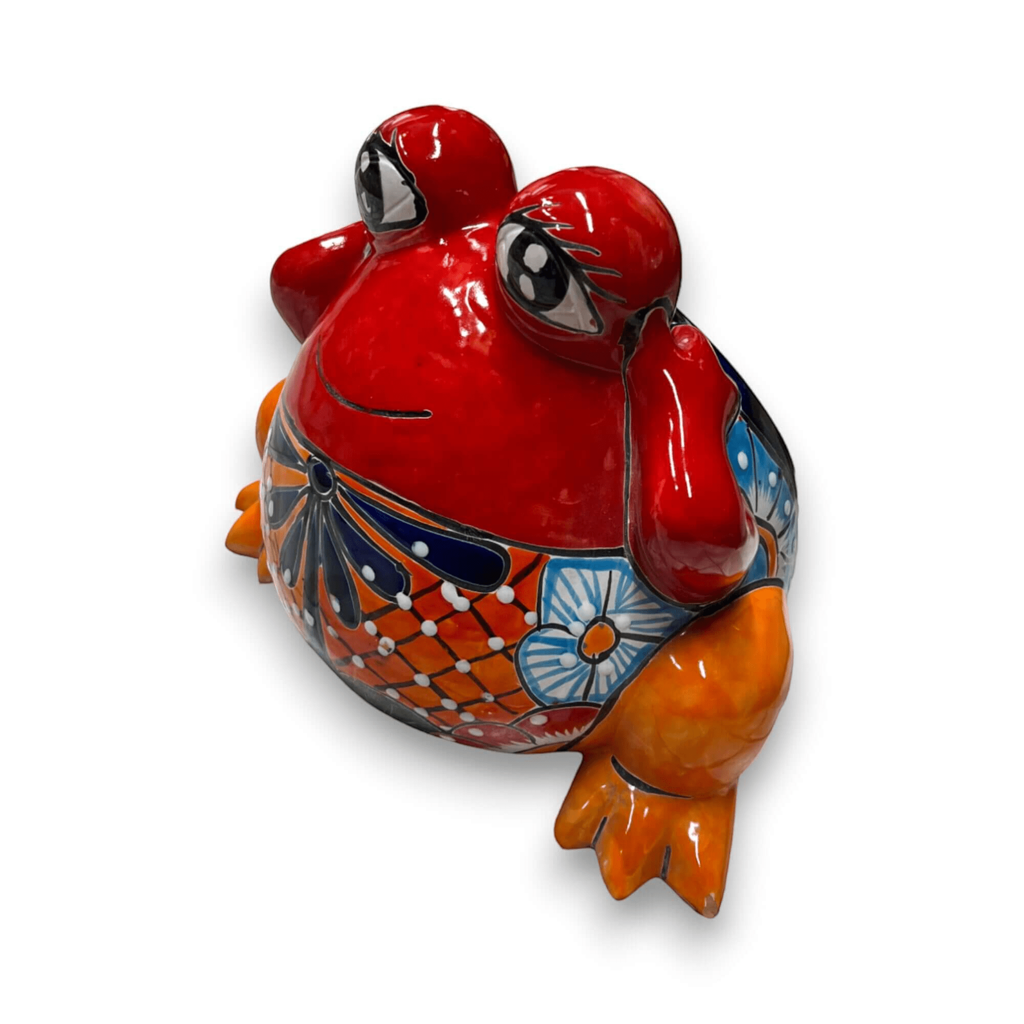 Colorful Talavera Frog Planter | Handcrafted Mexican Pottery Statue (Medium) Talavera Planter La Vie Bien Colorful Talavera Frog Planter | Handcrafted Mexican Pottery Statue (Medium)