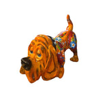 Colorful Talavera Hound Dog Statue | Handcrafted Mexican Dog Art (Medium Size) Talavera Statue La Vie Bien Colorful Talavera Hound Dog Statue | Handcrafted Mexican Dog Art (Medium Size)