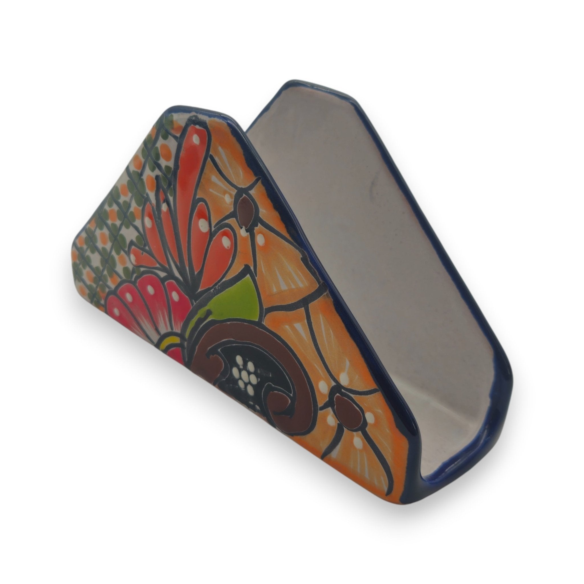 Colorful Talavera Napkin Holder | Mexican Ceramic Table Decor Talavera Napkin Holder La Vie Bien Colorful Talavera Napkin Holder | Mexican Ceramic Table Decor