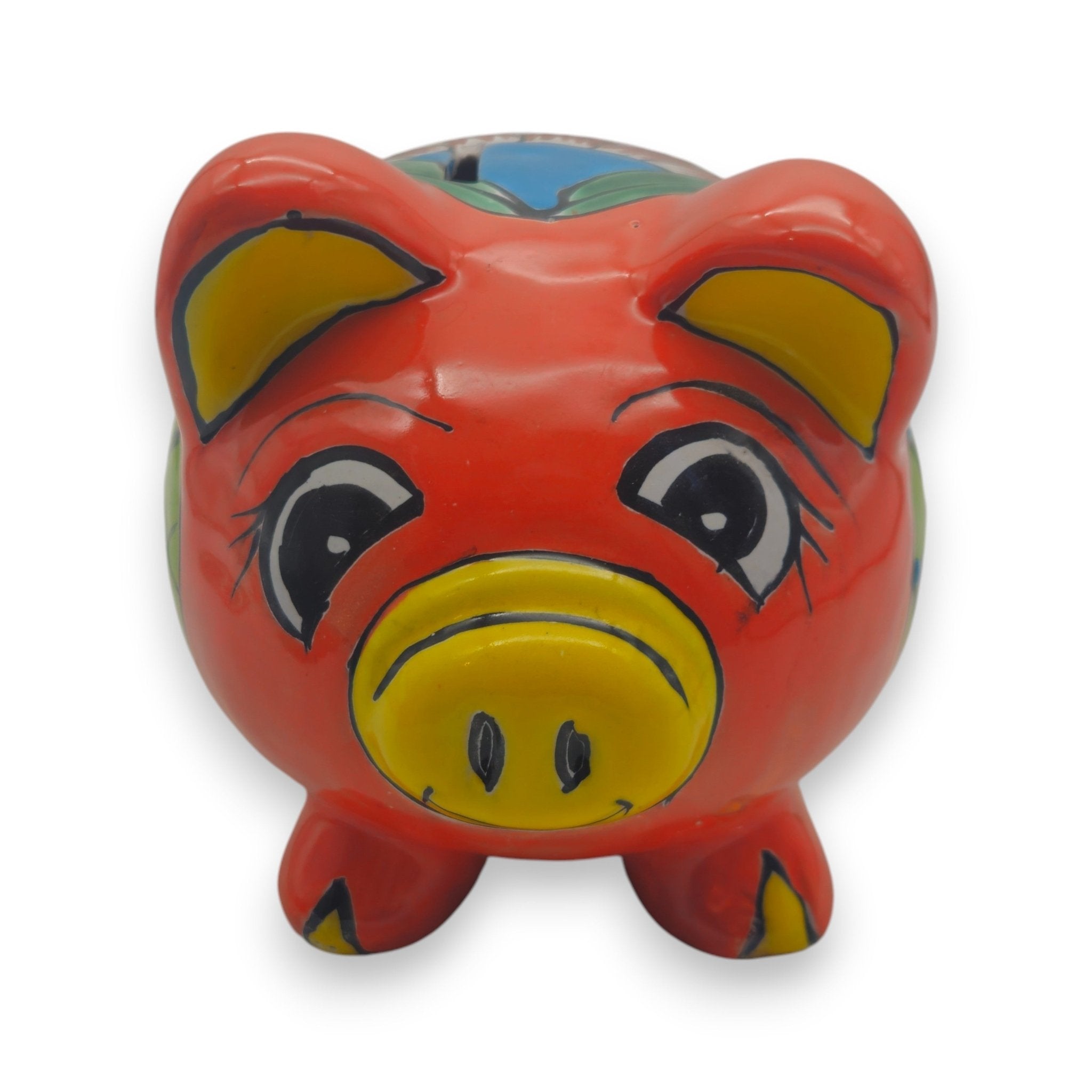 Colorful Talavera Piggy Bank | Mexican Ceramic Coin Holder Talavera Piggy Bank La Vie Bien Colorful Talavera Piggy Bank | Mexican Ceramic Coin Holder