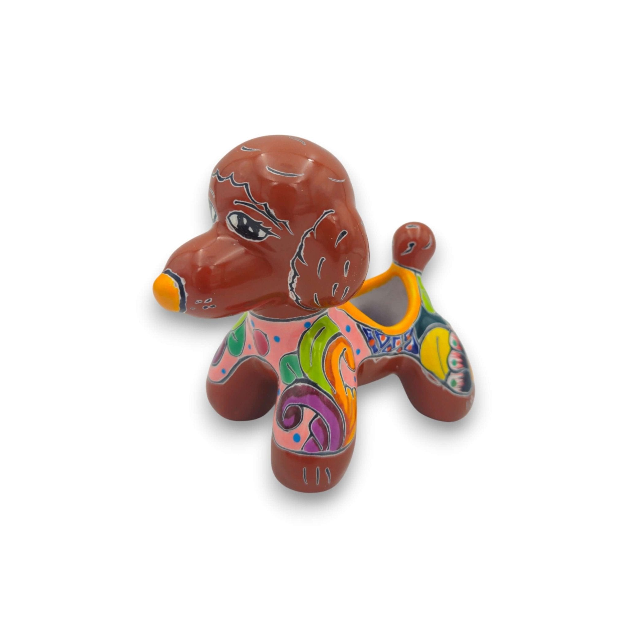Colorful Talavera Poodle Planter | Mexican Hand - Painted Pottery Talavera Planter La Vie Bien Colorful Talavera Poodle Planter | Mexican Hand - Painted Pottery