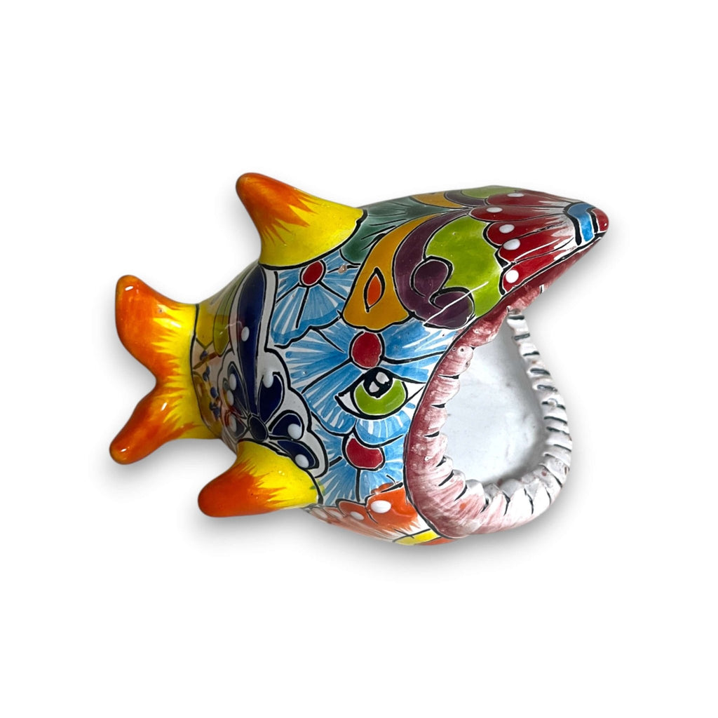 Colorful Talavera Shark Soap Dish | Handcrafted Ceramic Holder Talavera Soap Dispenser La Vie Bien Colorful Talavera Shark Soap Dish | Handcrafted Ceramic Holder