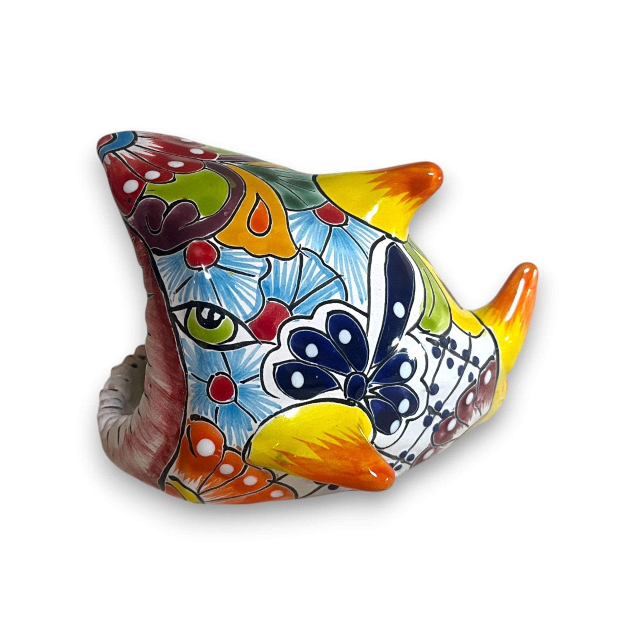Colorful Talavera Shark Soap Dish | Handcrafted Ceramic Holder Talavera Soap Dispenser La Vie Bien Colorful Talavera Shark Soap Dish | Handcrafted Ceramic Holder