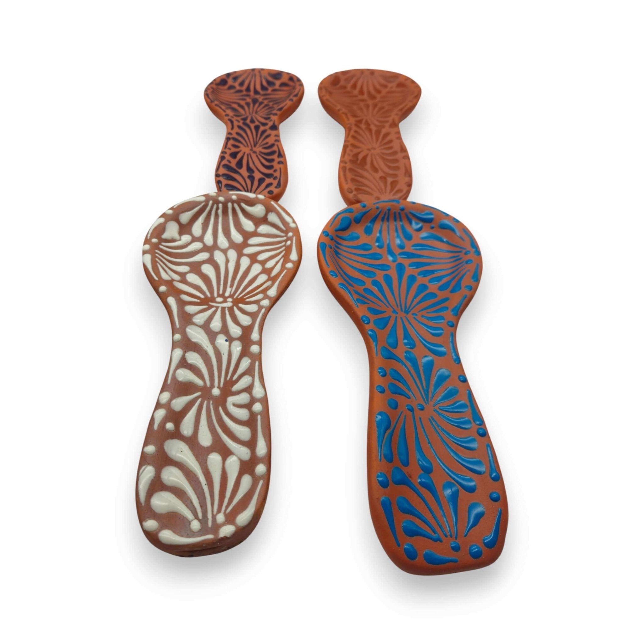 Colorful Talavera Spoon Rest | Handmade Mexican Barro Holder Talavera Spoon Rest La Vie Bien Colorful Talavera Spoon Rest | Handmade Mexican Barro Holder