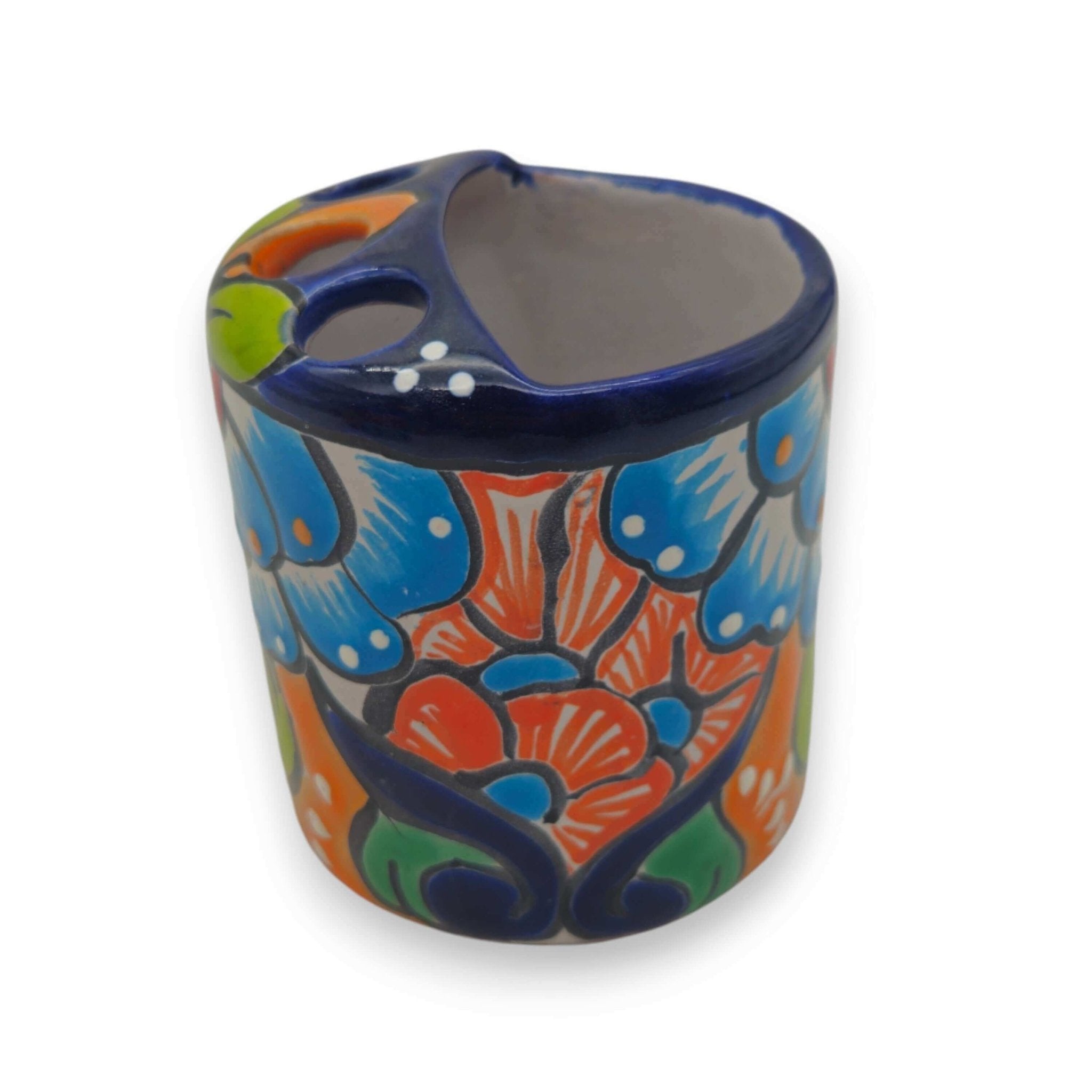 Colorful Talavera Toothbrush Holder | Mexican Ceramic Art Talavera Toothbrush Holder La Vie Bien Colorful Talavera Toothbrush Holder | Mexican Ceramic Art