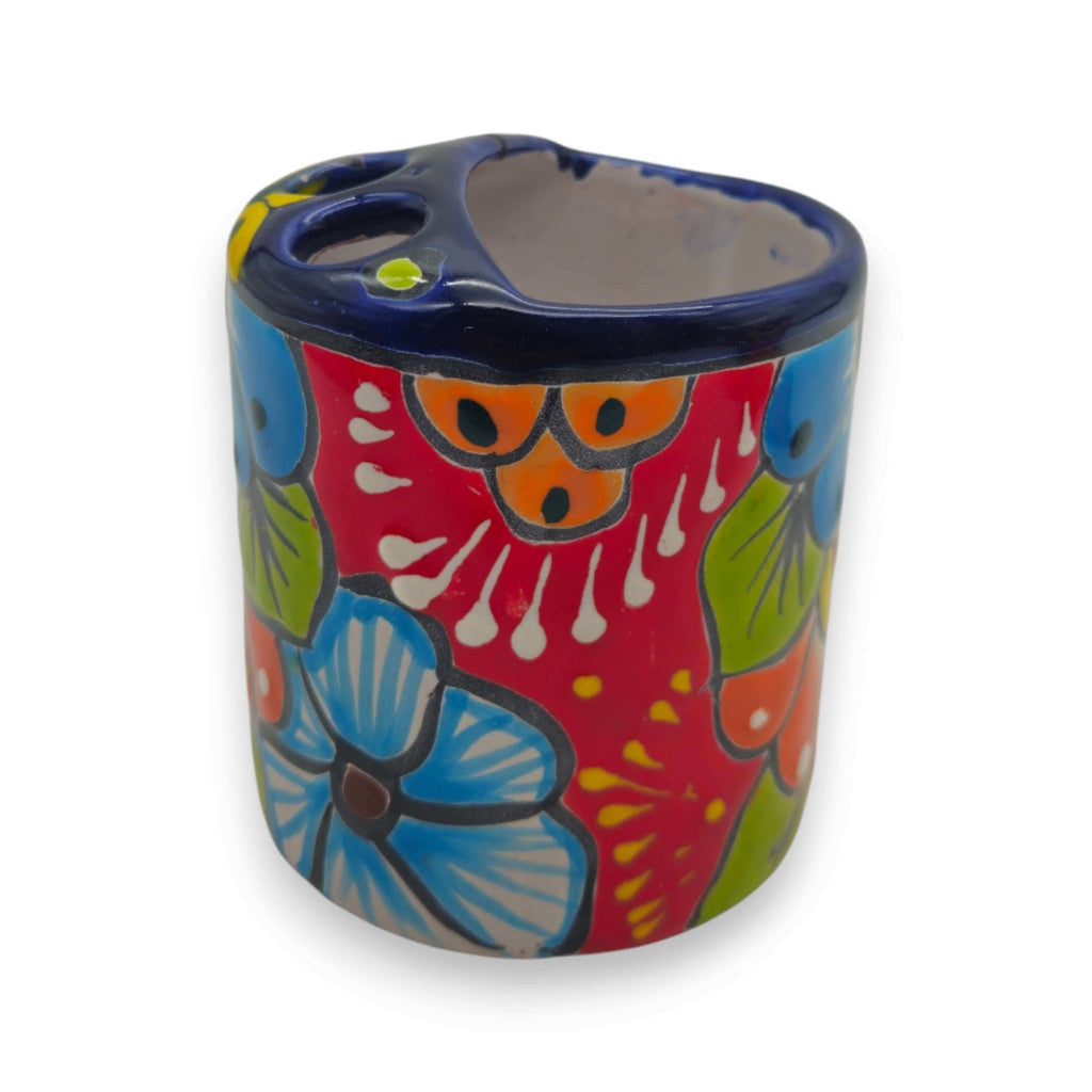 Colorful Talavera Toothbrush Holder | Mexican Ceramic Art Talavera Toothbrush Holder La Vie Bien Colorful Talavera Toothbrush Holder | Mexican Ceramic Art