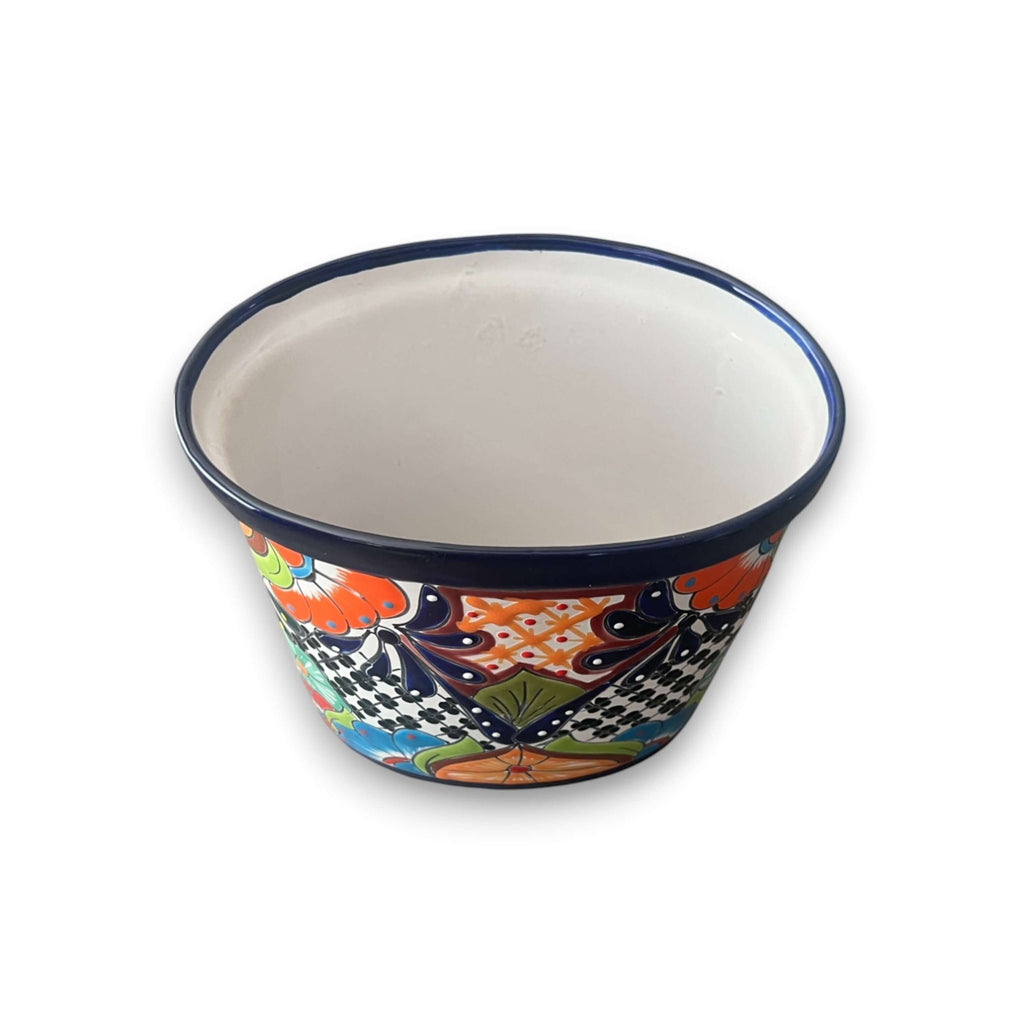 Colorful Talavera Trash Can | Handmade Mexican Waste Bin Mexican Mirror La Vie Bien Colorful Talavera Trash Can | Handmade Mexican Waste Bin