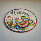 Colorful Talavera Welcome Plaque | Hand-Painted Wall Sign