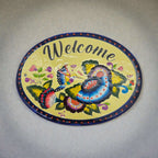 Colorful Talavera Welcome Plaque | Hand - Painted Wall Sign Mexican Key Holder La Vie Bien Colorful Talavera Welcome Plaque | Hand - Painted Wall Sign