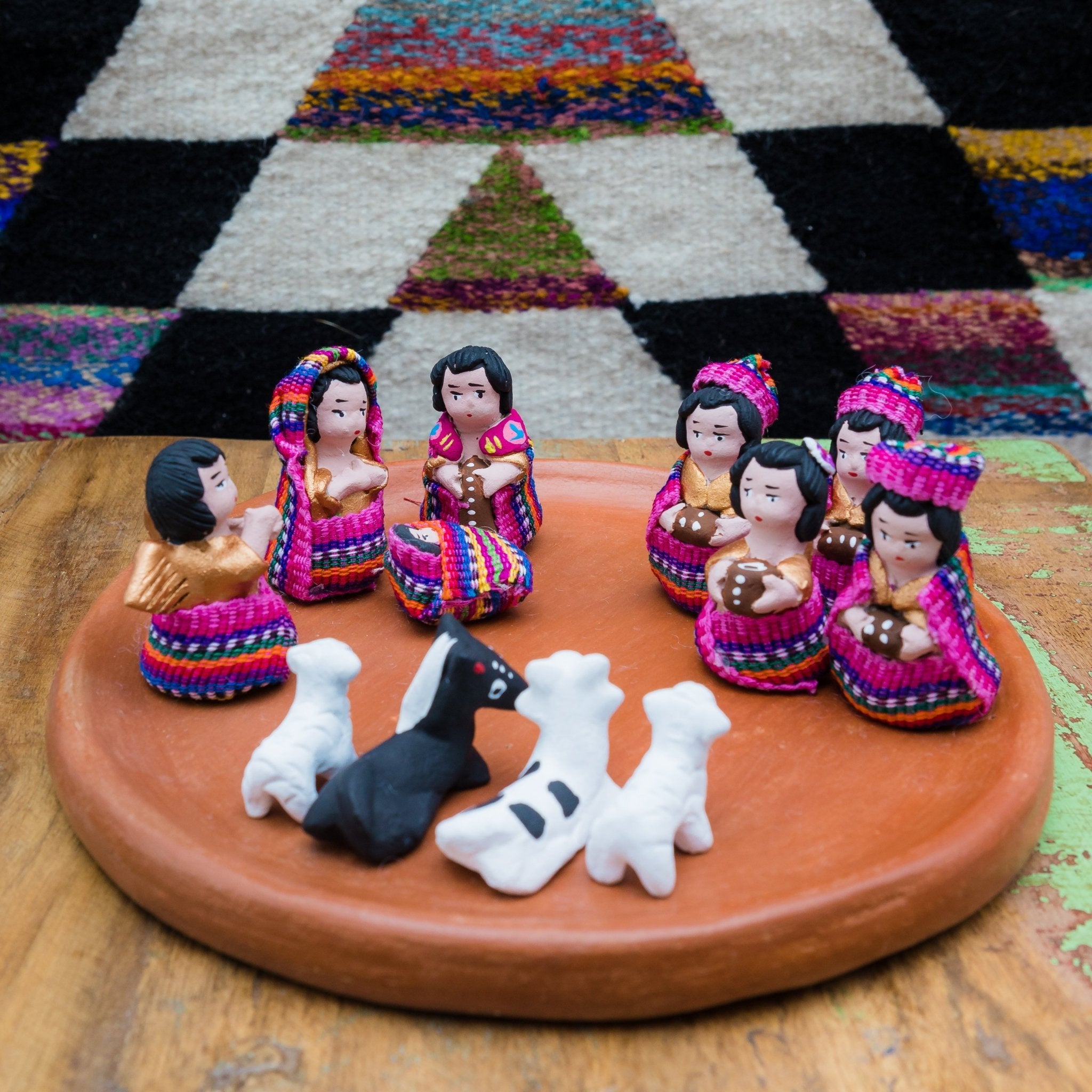 Colorful Terracotta Nativity Scene Home La Vie Bien Colorful Terracotta Nativity Scene