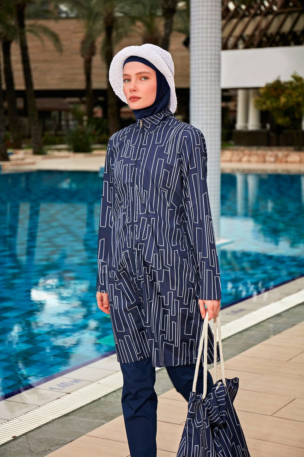 Colourful Burkini Modest Swimwear R2402 Covered Burkini Swimwear La Vie Bien Colourful Burkini Modest Swimwear R2402