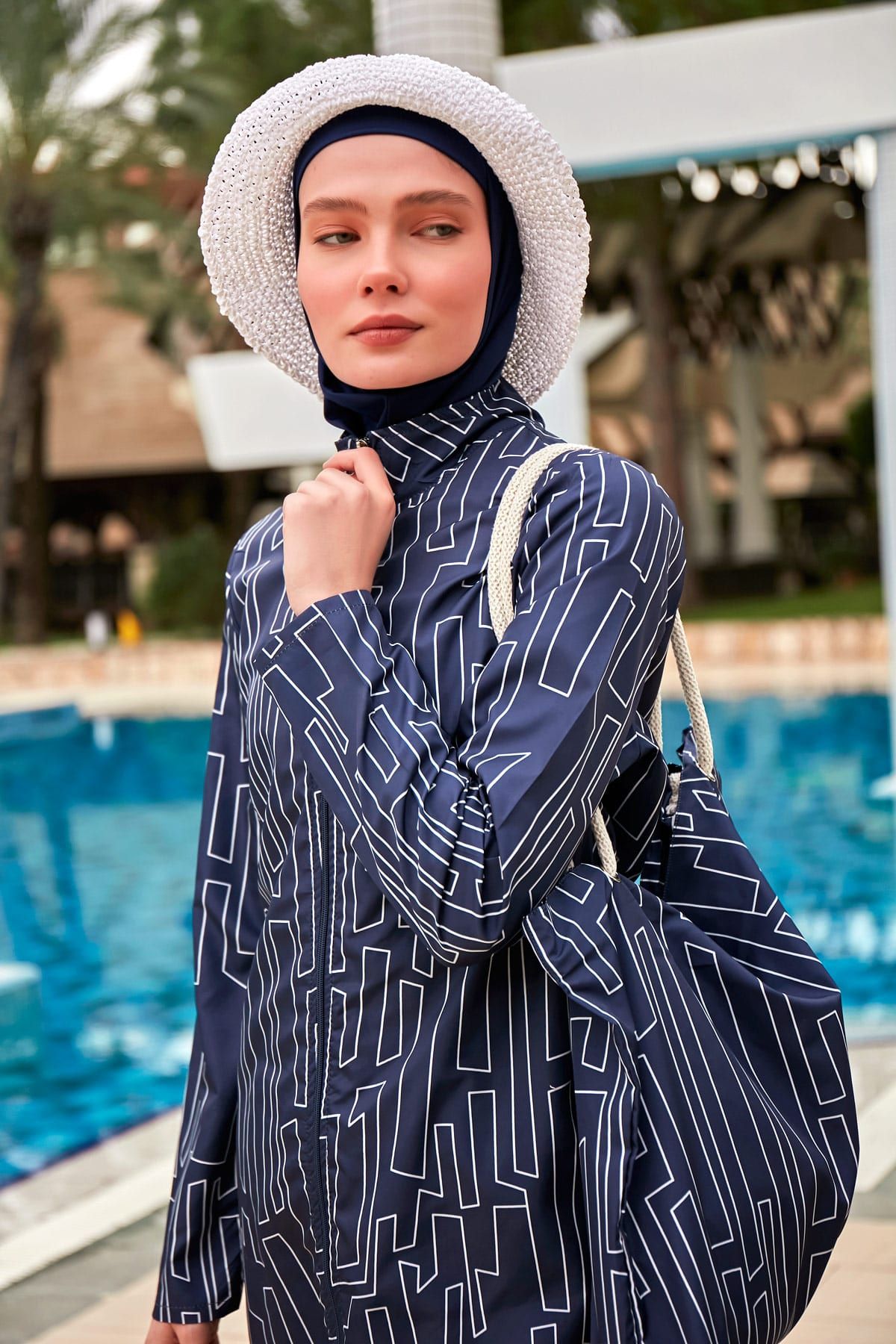 Colourful Burkini Modest Swimwear R2402 Covered Burkini Swimwear La Vie Bien Colourful Burkini Modest Swimwear R2402