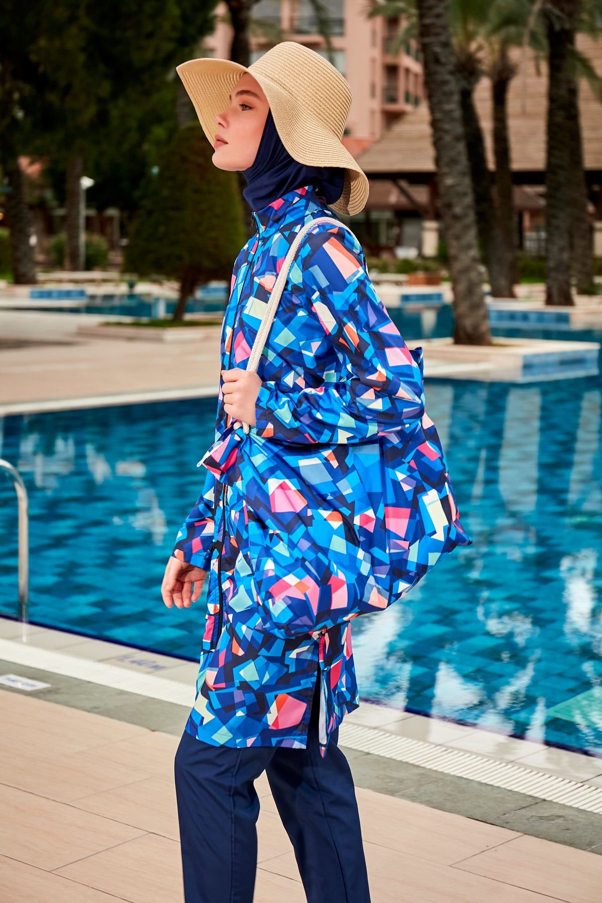Colourful Burkini Modest Swimwear R2405 Covered Burkini Swimwear La Vie Bien Colourful Burkini Modest Swimwear R2405