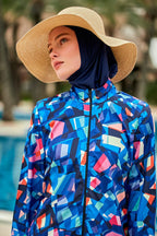 Colourful Burkini Modest Swimwear R2405 Covered Burkini Swimwear La Vie Bien Colourful Burkini Modest Swimwear R2405