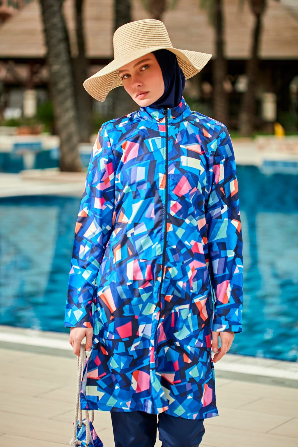 Colourful Burkini Modest Swimwear R2405 Covered Burkini Swimwear La Vie Bien Colourful Burkini Modest Swimwear R2405