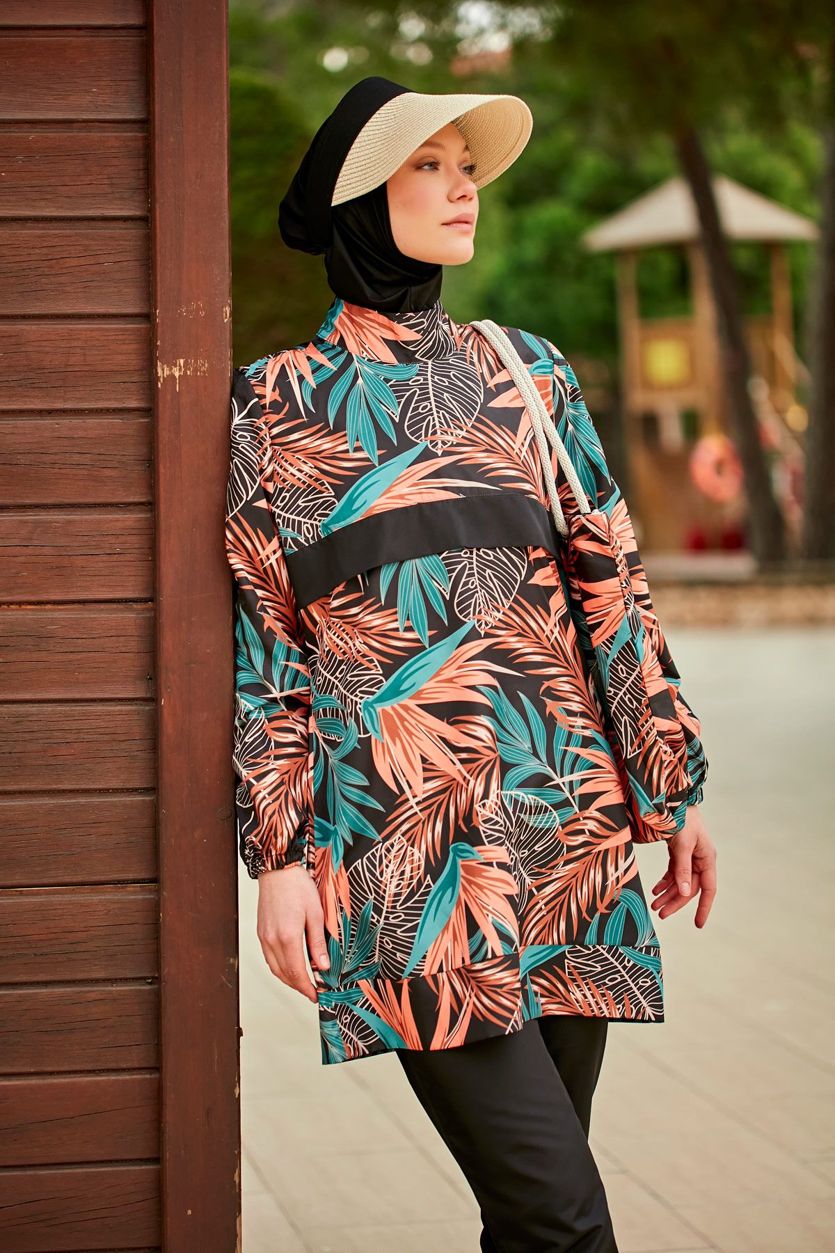 Colourful Burkini Modest Swimwear R2409 Covered Burkini Swimwear La Vie Bien Colourful Burkini Modest Swimwear R2409