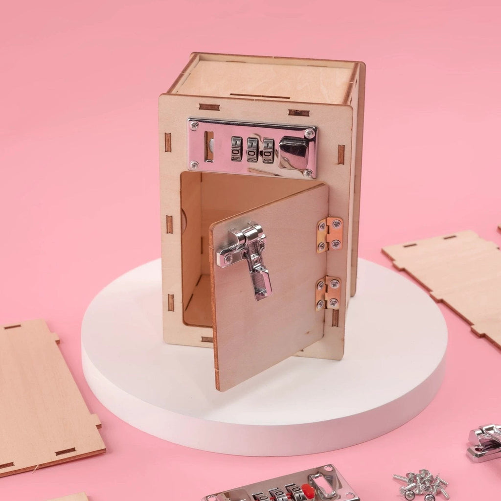 Combination Lock Box DIY Kit, Educational STEM Toy by Kitsville