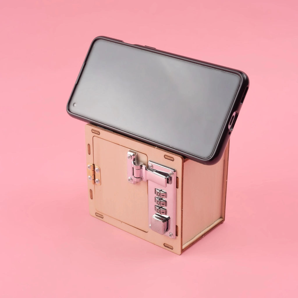 Combination Lock Box & Phone Holder DIY Kit, Educational STEM Toy by Kitsville