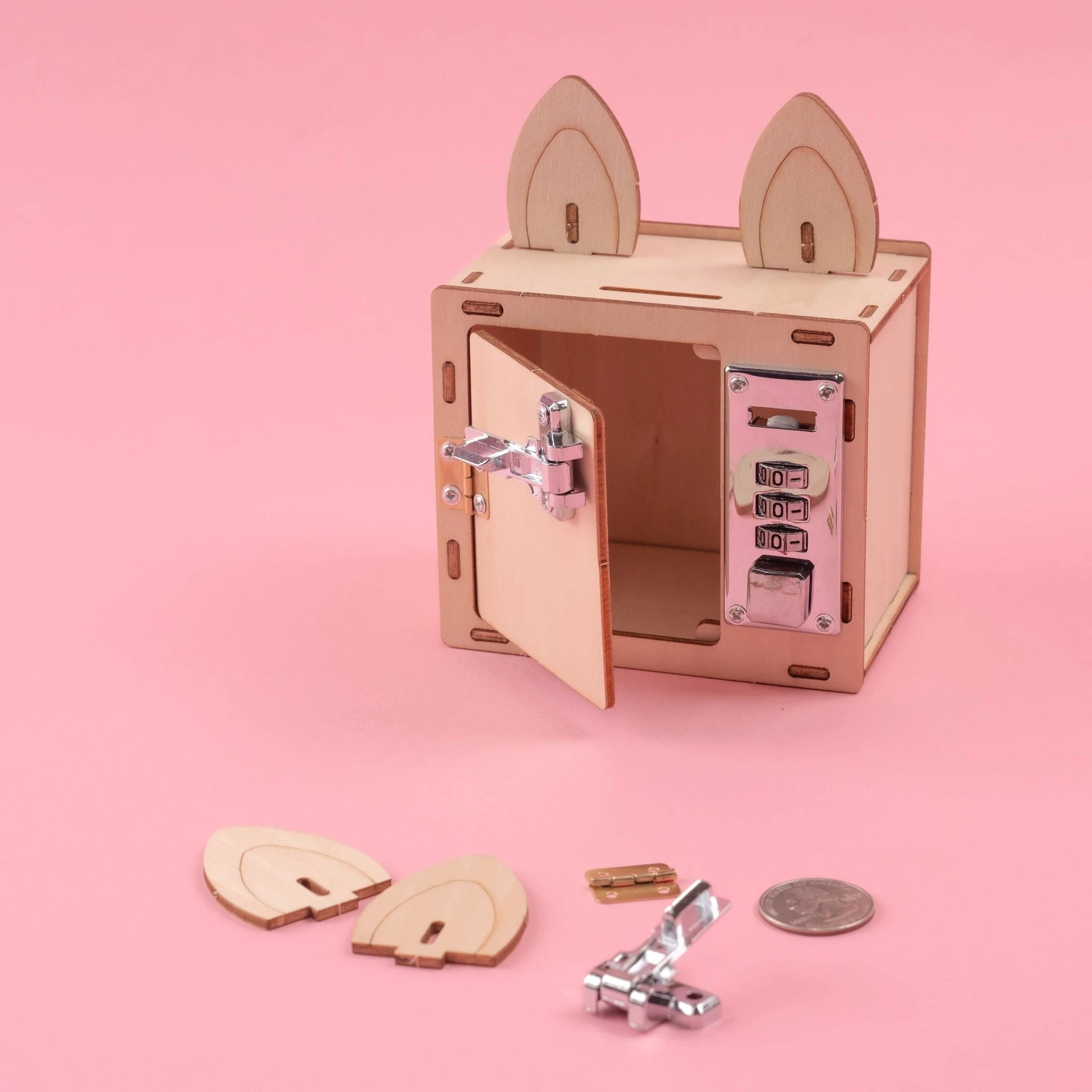 Combination Lock Box & Phone Holder DIY Kit, Educational STEM Toy by Kitsville
