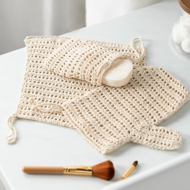 Comfort Handwoven Natural Fiber Exfoliating Washcloth, Gloves, & Soap Bag Bath & Beauty La Vie Bien Comfort Handwoven Natural Fiber Exfoliating Washcloth, Gloves, & Soap Bag
