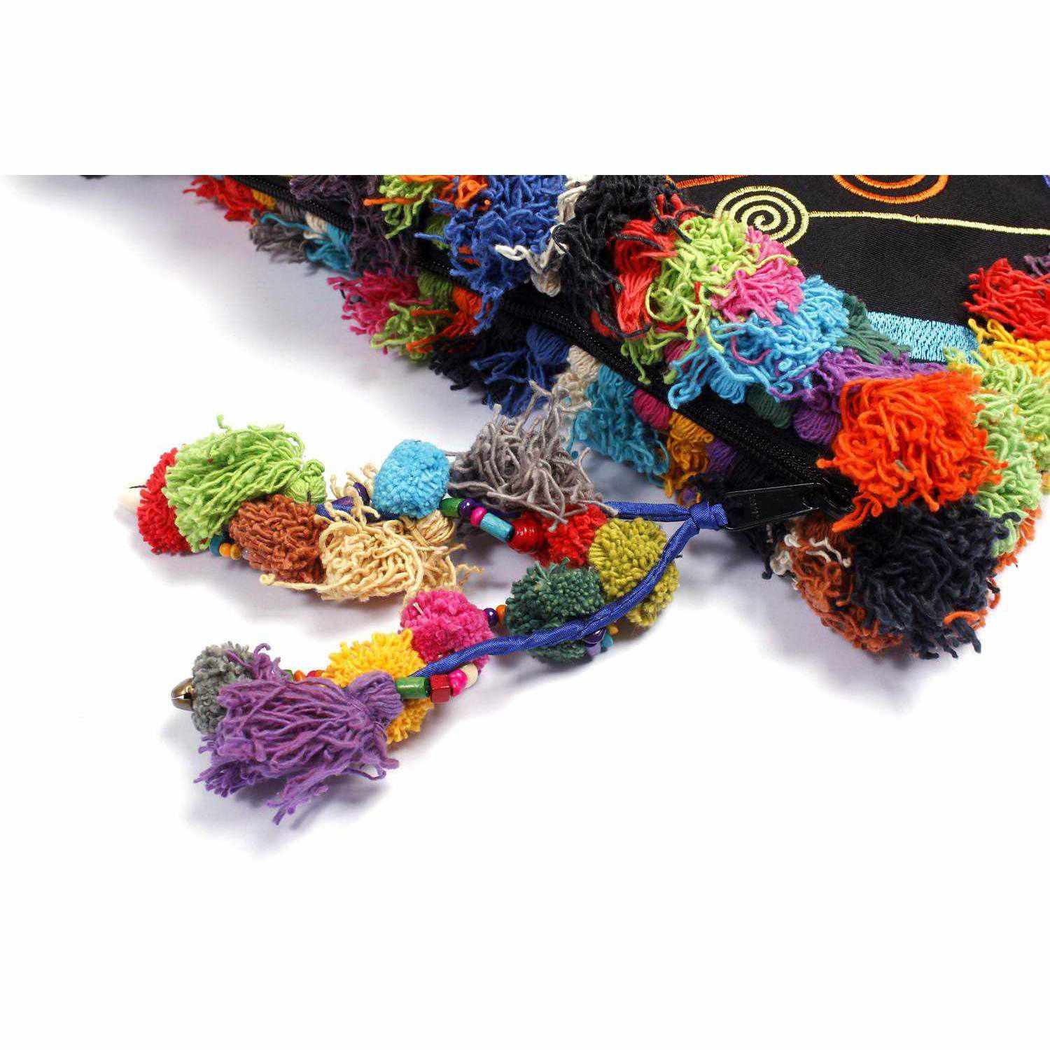 Computer Case | Oversize Pom Pom Clutch - Thailand Bags La Vie Bien Computer Case | Oversize Pom Pom Clutch - Thailand
