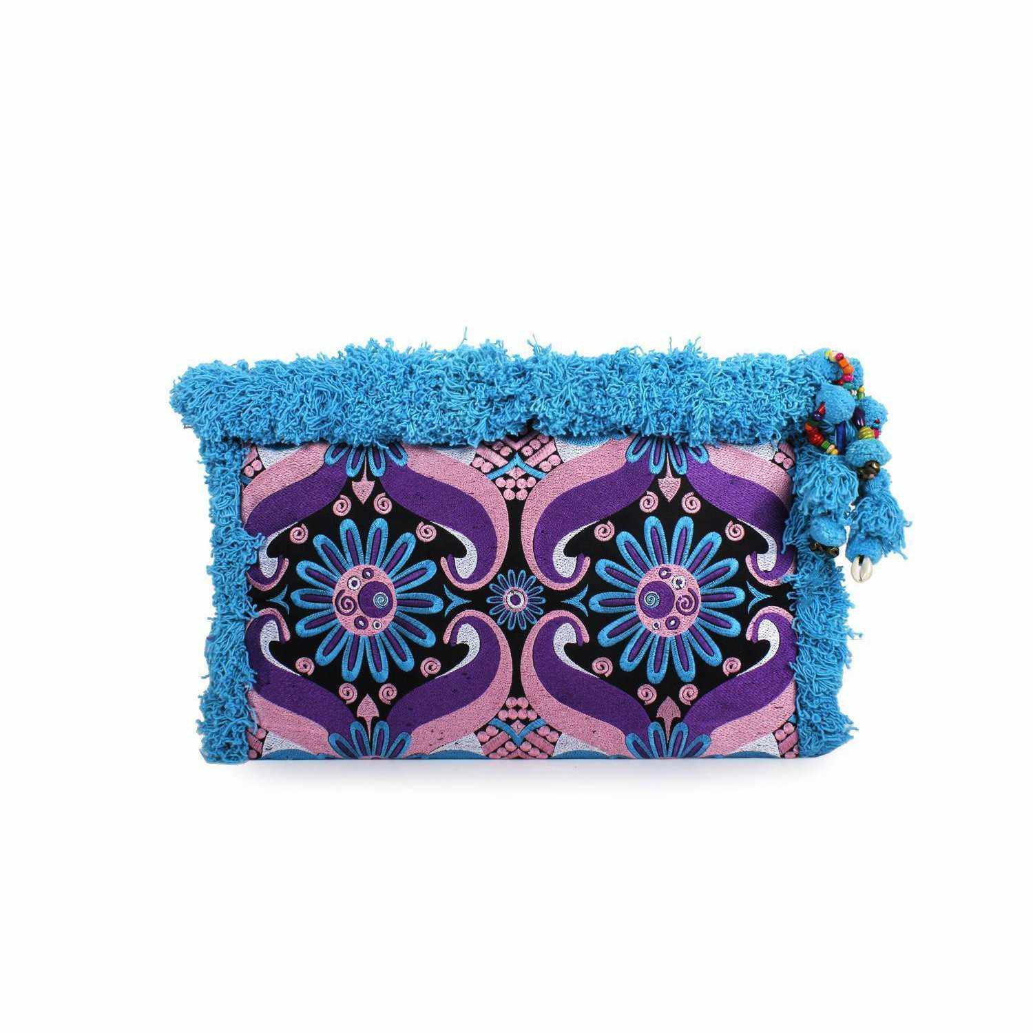 Computer Case | Oversize Pom Pom Clutch - Thailand Bags La Vie Bien Computer Case | Oversize Pom Pom Clutch - Thailand