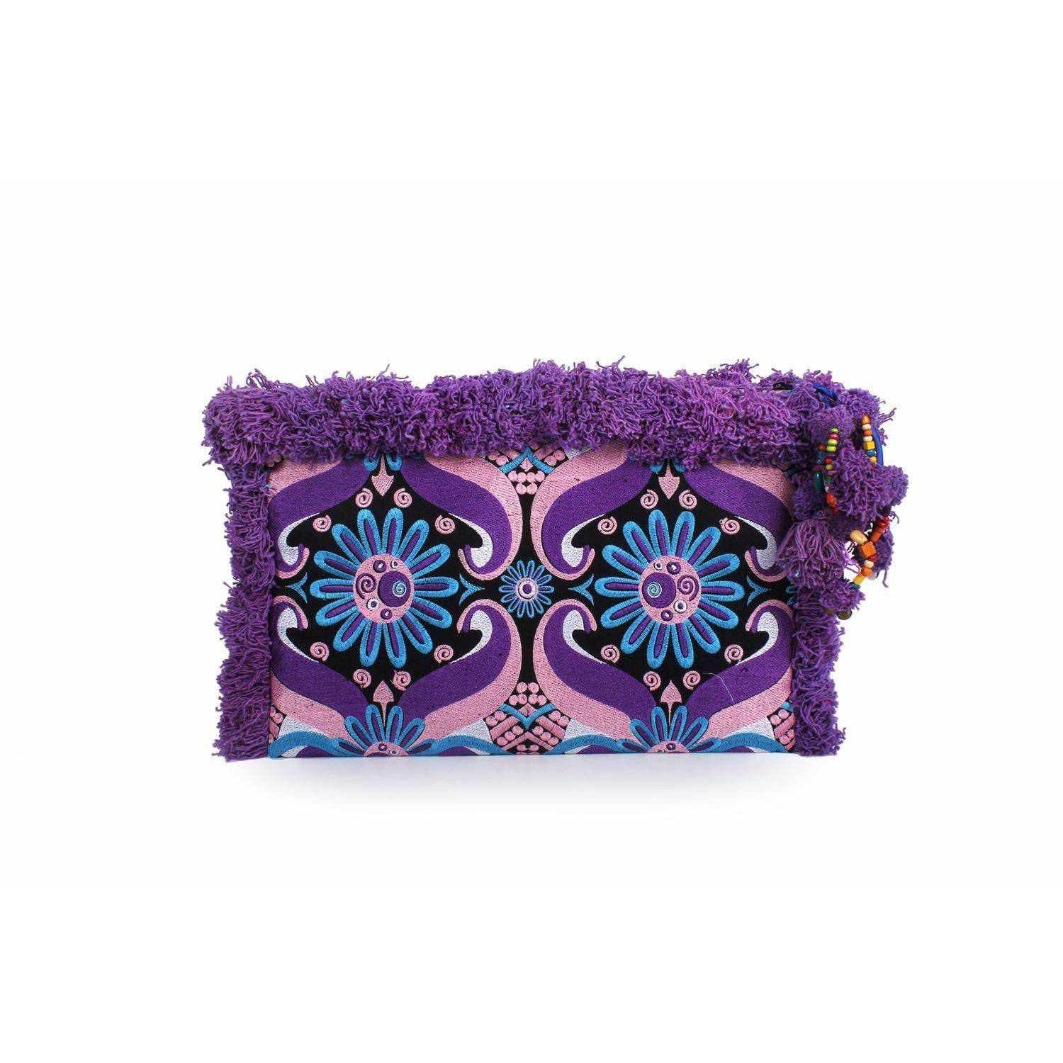 Computer Case | Oversize Pom Pom Clutch - Thailand Bags La Vie Bien Computer Case | Oversize Pom Pom Clutch - Thailand