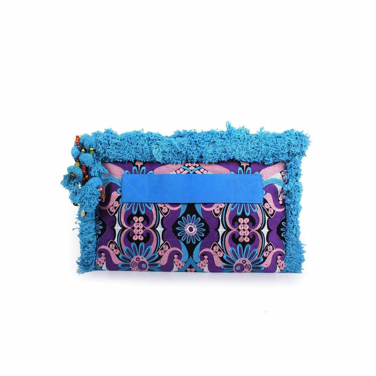 Computer Case | Oversize Pom Pom Clutch - Thailand Bags La Vie Bien Computer Case | Oversize Pom Pom Clutch - Thailand
