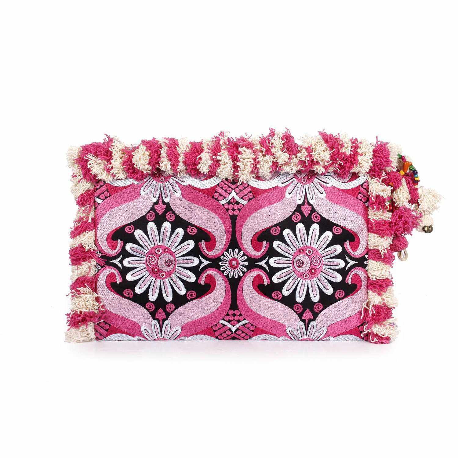 Computer Case | Oversize Pom Pom Clutch - Thailand Bags La Vie Bien Computer Case | Oversize Pom Pom Clutch - Thailand