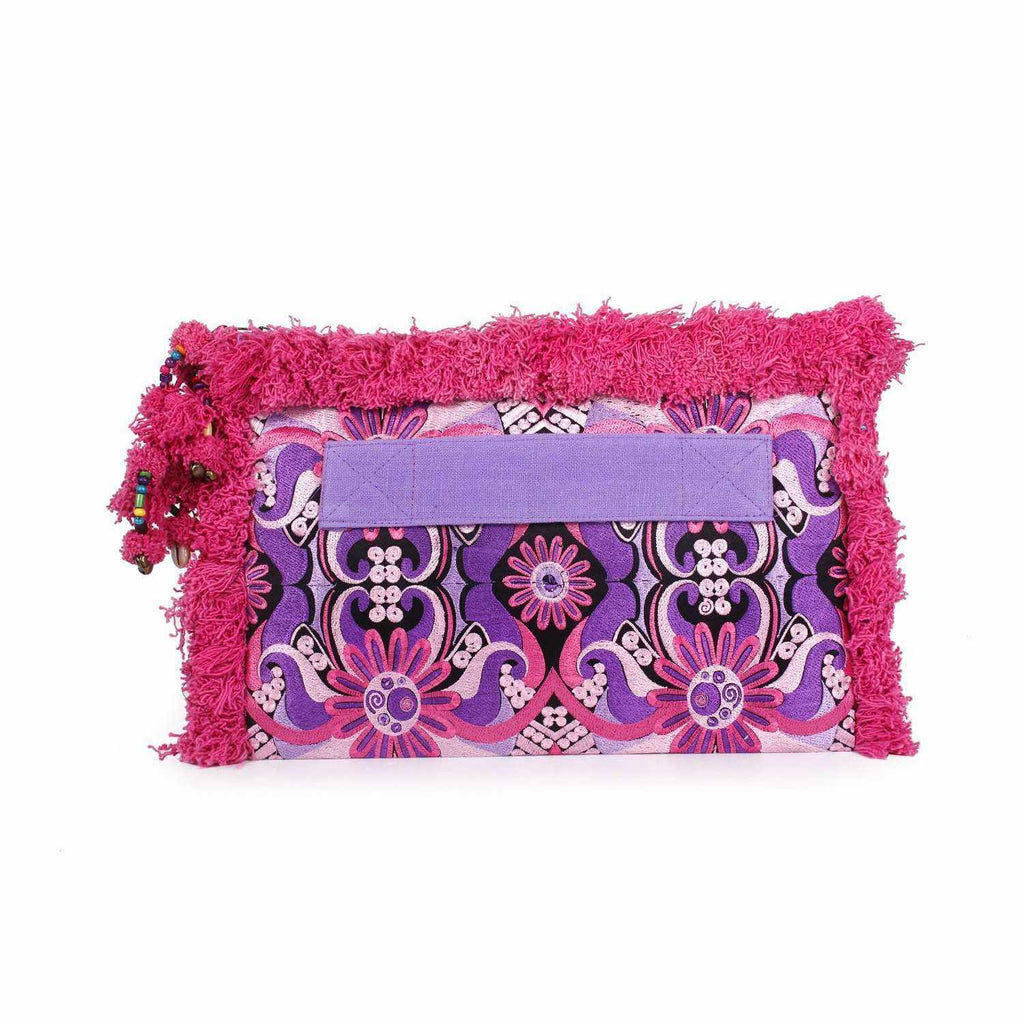 Computer Case | Oversize Pom Pom Clutch - Thailand Bags La Vie Bien Computer Case | Oversize Pom Pom Clutch - Thailand
