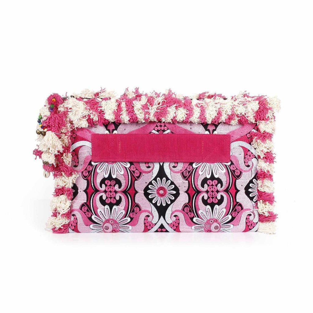 Computer Case | Oversize Pom Pom Clutch - Thailand Bags La Vie Bien Computer Case | Oversize Pom Pom Clutch - Thailand