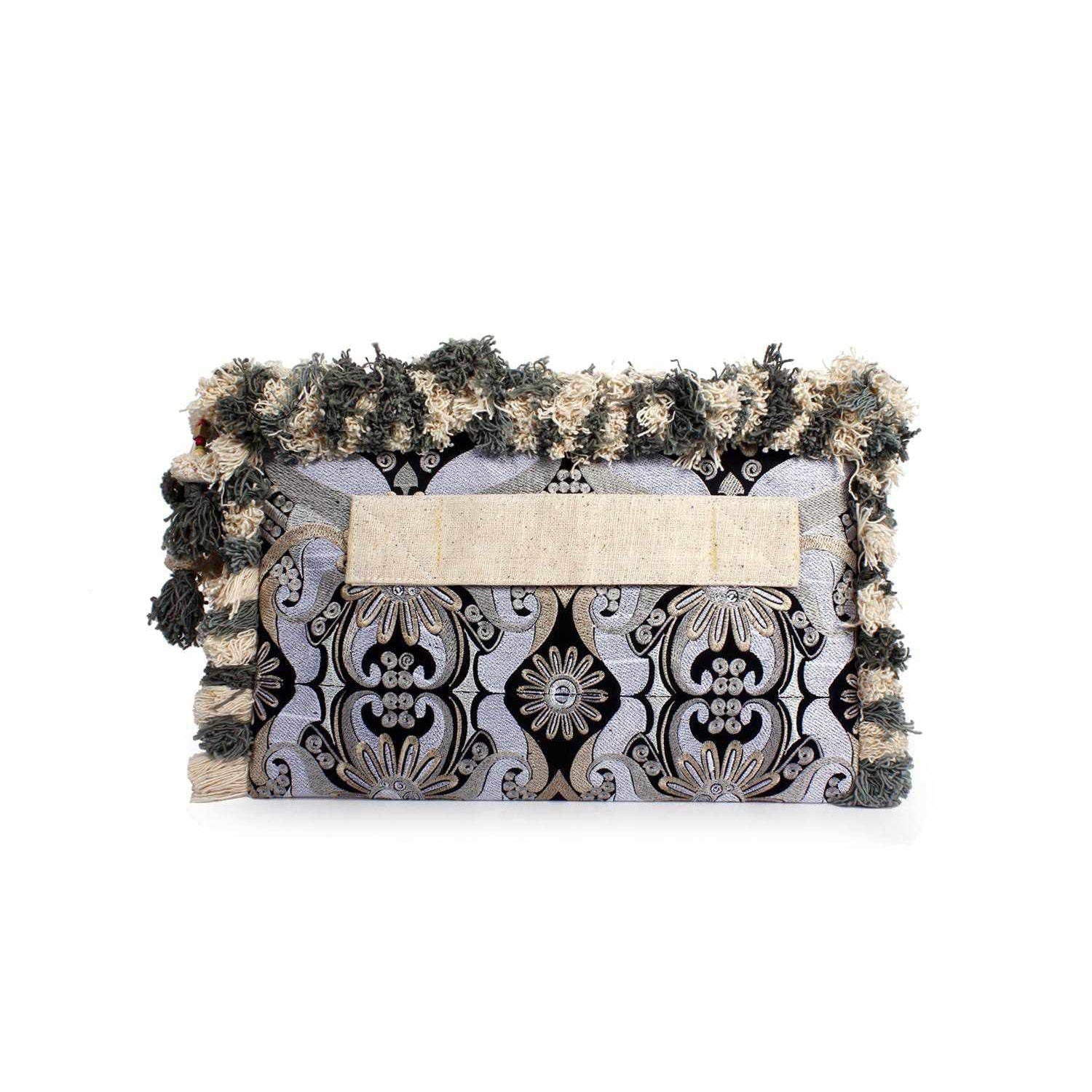Computer Case | Oversize Pom Pom Clutch - Thailand Bags La Vie Bien Computer Case | Oversize Pom Pom Clutch - Thailand