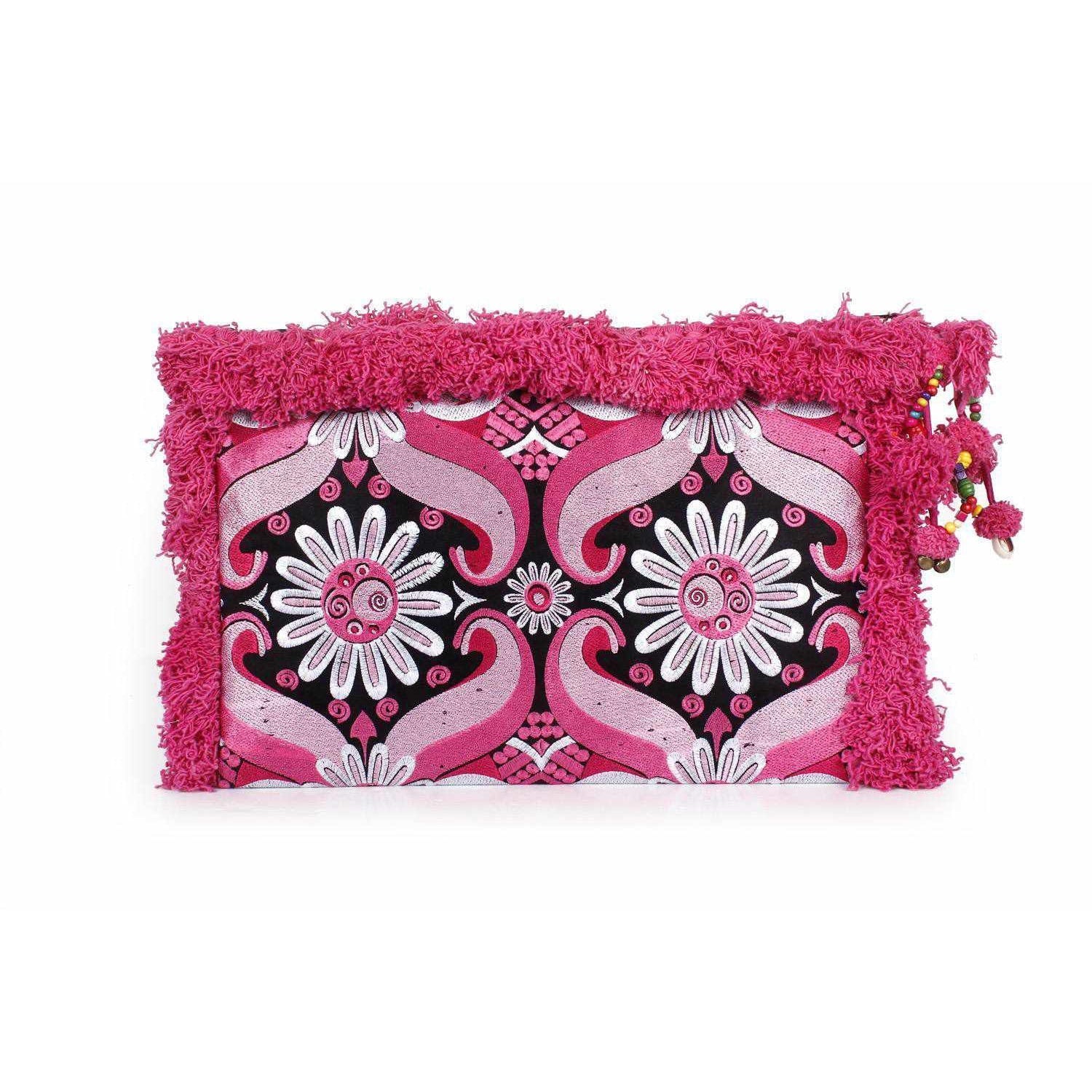 Computer Case | Oversize Pom Pom Clutch - Thailand Bags La Vie Bien Computer Case | Oversize Pom Pom Clutch - Thailand