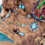 Concho Colorful Golden Statement Ring by Barse Jewelry