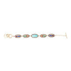 Concho Colorful Golden Link Bracelet by Barse Jewelry