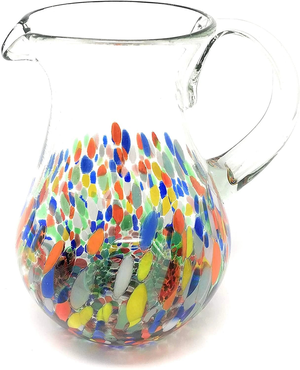 Confetti Carmen Design Glass Pitcher - Juice, Margaritas, Water, Lemonade (84 oz) by Dos Sueños