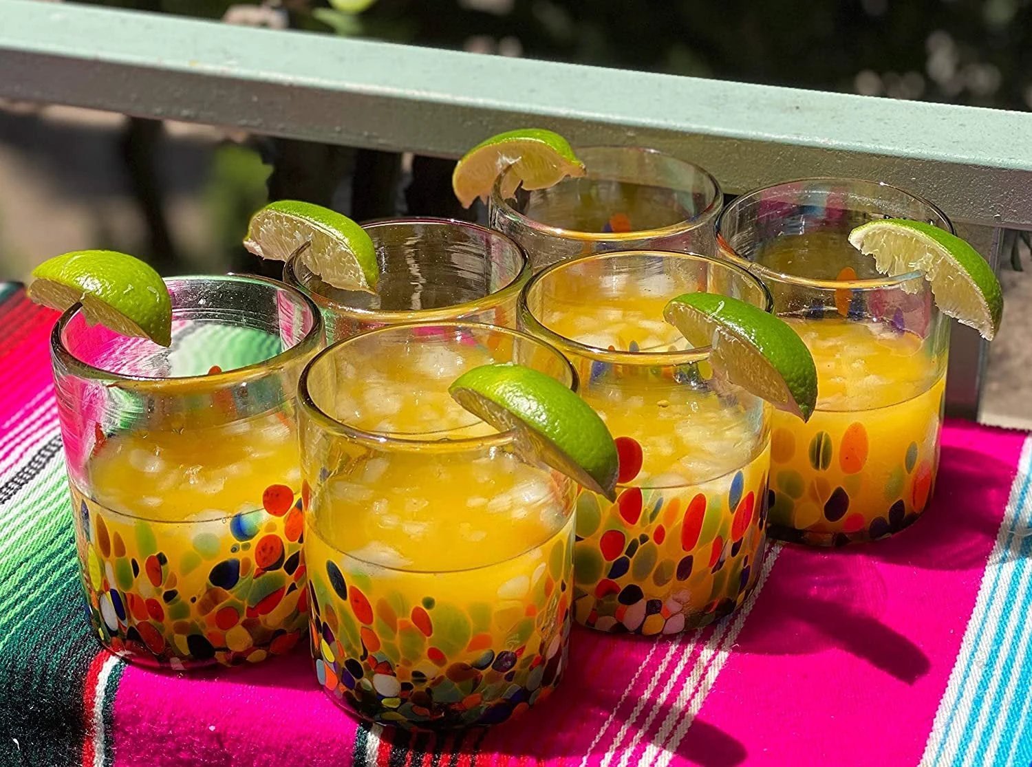 Confetti Carmen Tumbler Glasses - Set of 6 (10 oz each) by Dos Sueños